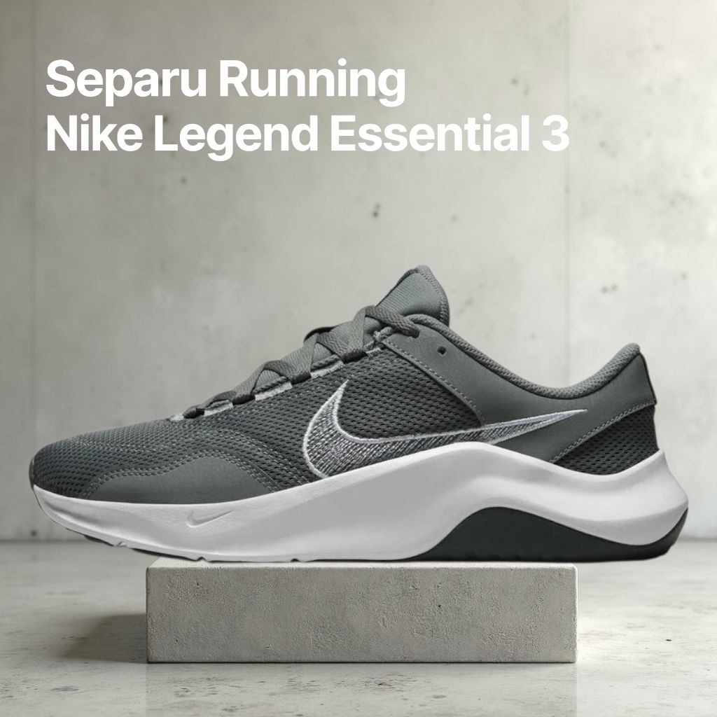 Sepatu Running Nike Legend Essential 3 Original Pria - Size 42,5 44