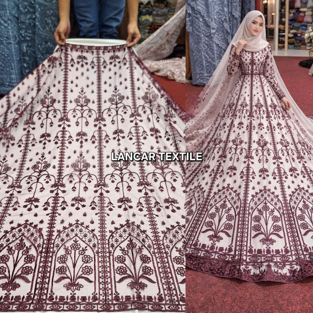 Kain bahan tile valentino sapto mewah / Kain tile valentino sapto motif terbaru