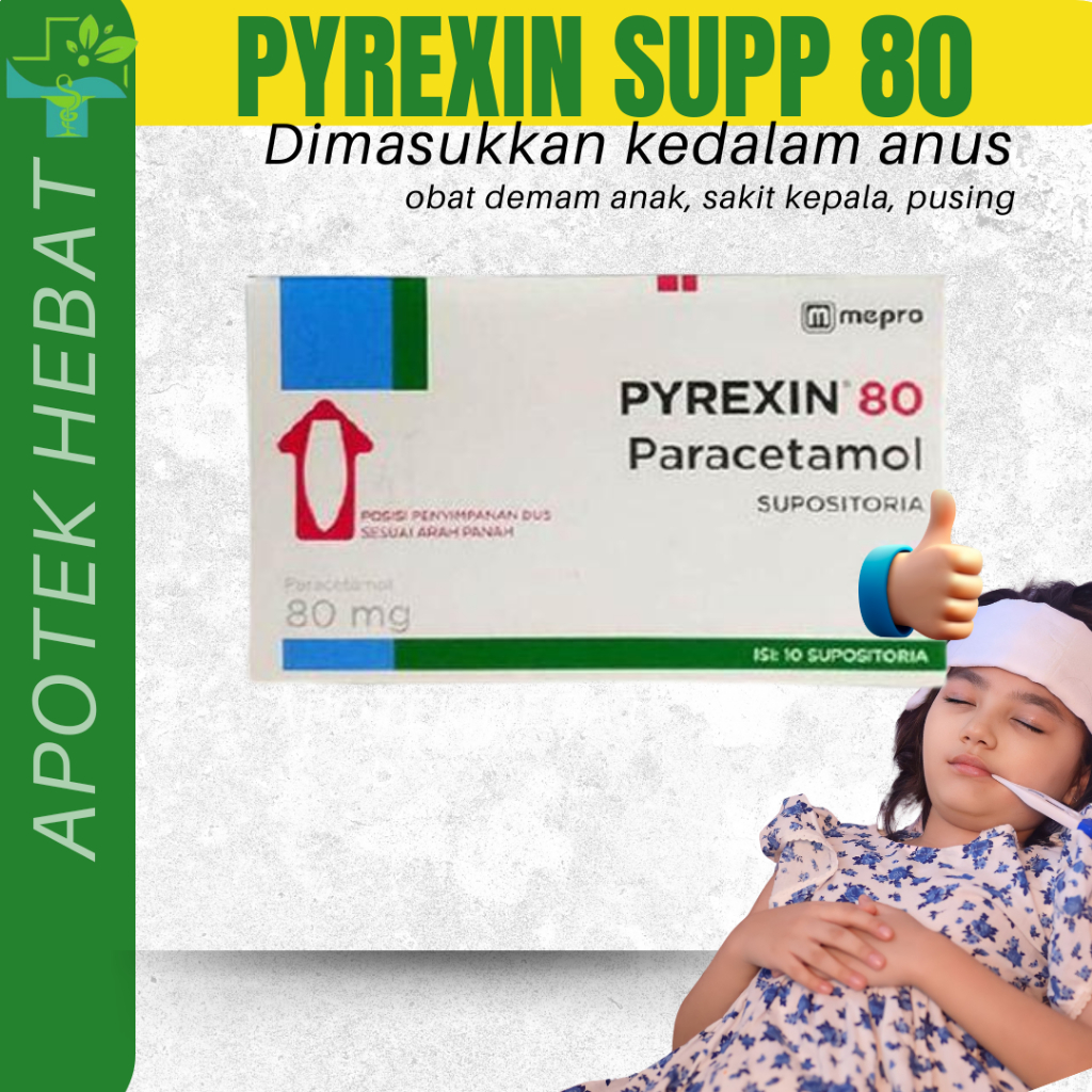 PYR PER BOX Obat Turun Panas AMPUH Anak Obat Demam Anak Obat Meriang Anak per box Paracetamol 80mg s