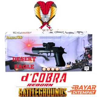 Mainan Pistol Anak DESERT EAGLE Tembakan Lampu Warna Semi Otomatis