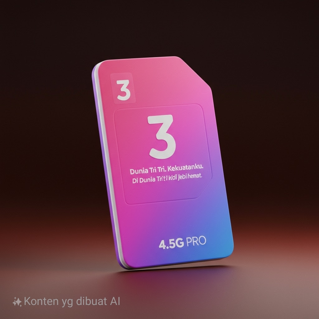 KARTU PERDANA THREE TRI 3 paket data 3gb nasional exp 2028(SEGEL)