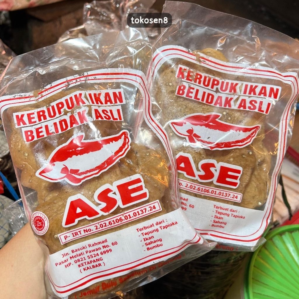Kerupuk ikan belidak  Asli ASE | kerupuk khas ketapang | kerupuk ASE