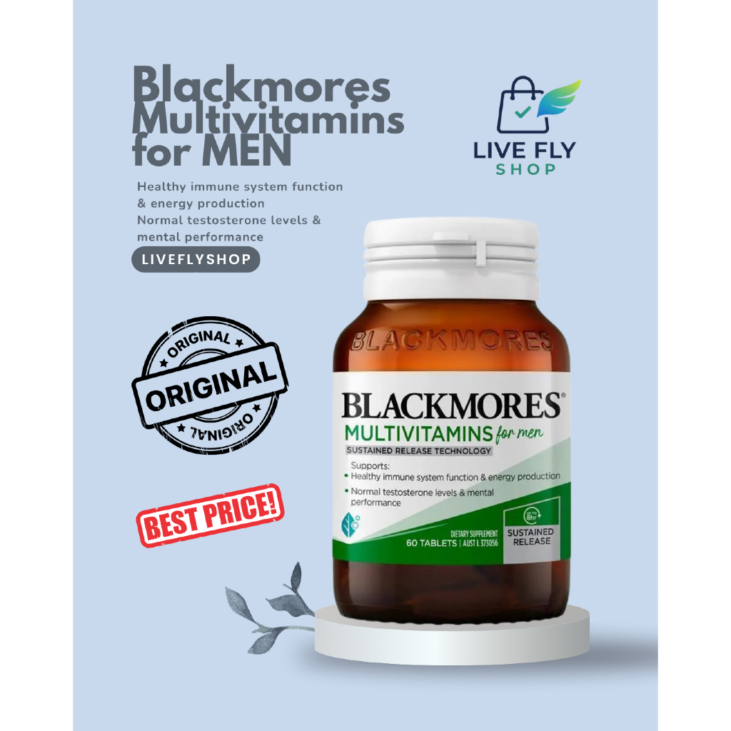 [PRE-ORDER] Blackmores Multivitamins for Men Sustained Release (Multivitamin Pria Aktif) - LIVEFLYSH