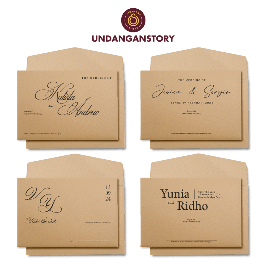 Amplop Kraft (Tanpa Undangan Isi) / Amplop untuk Undangan Pernikahan