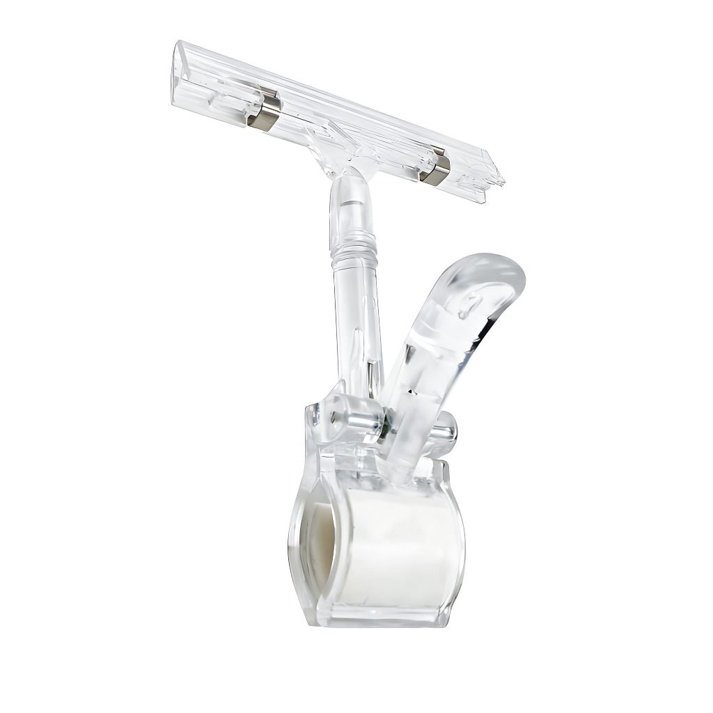 Display Tag Harga Jepit – Klip Price Tag Rak Minimarket & Swalayan Transparent