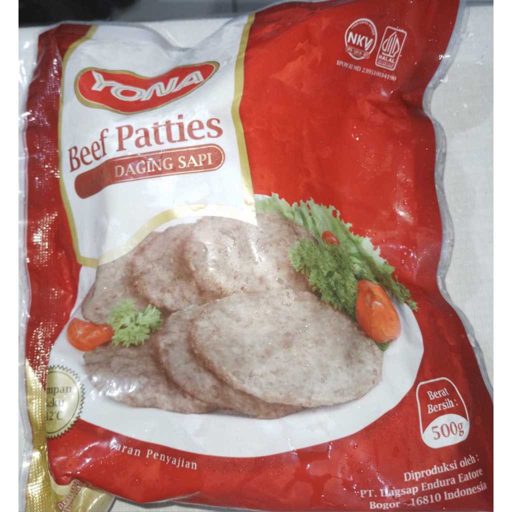 Yona Beef Patties 500 Gr
