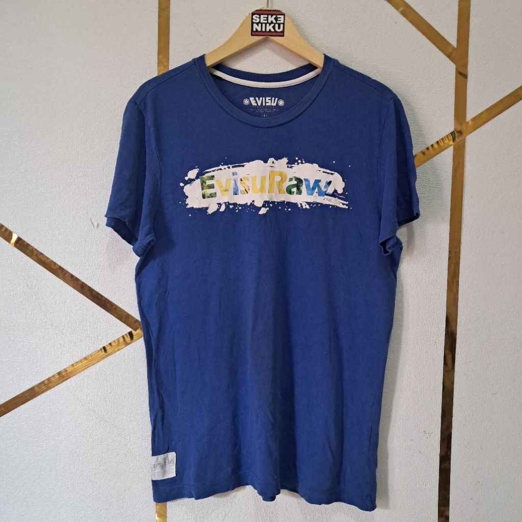 Tshirt Kaos EVISU JEANS Script bahan katun combed