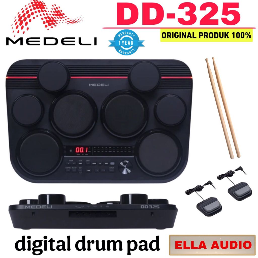 Medeli DD325 Portable Digital Drum pad Elektrik Medeli Drum Elektrik DD 325