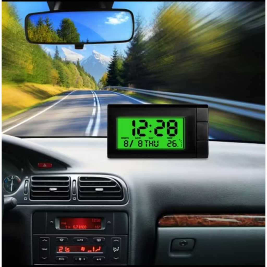 jam digital mobil termometer