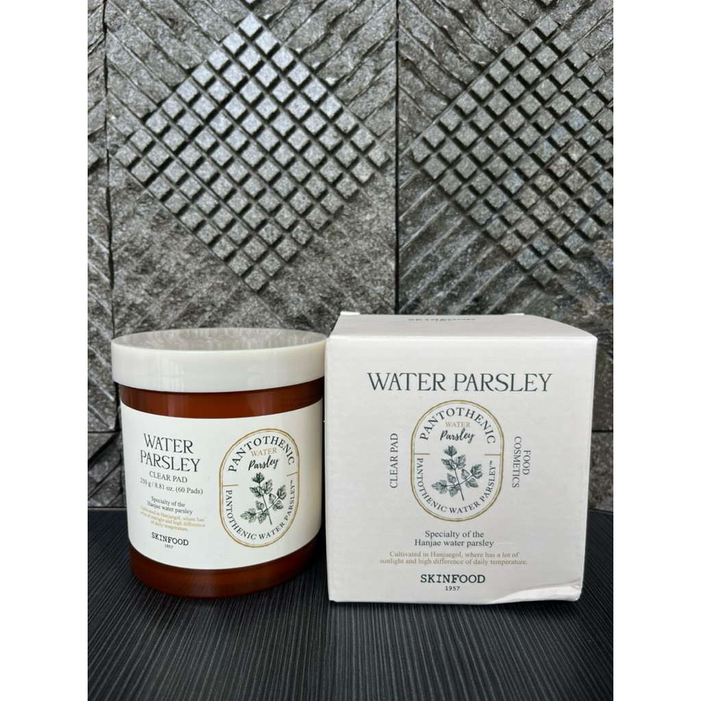Preloved SKINFOOD Pantothenic Water Parsley Clear Pad Toner Pad Vegan Kulit Berjerawat
