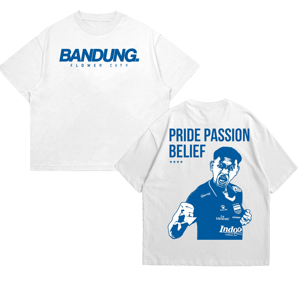 NOIRVEIL Kaos Distro Persib Bandung "PRIDE PASSION" Kualitas Premium Bahan Katun Polyester Baju Pria