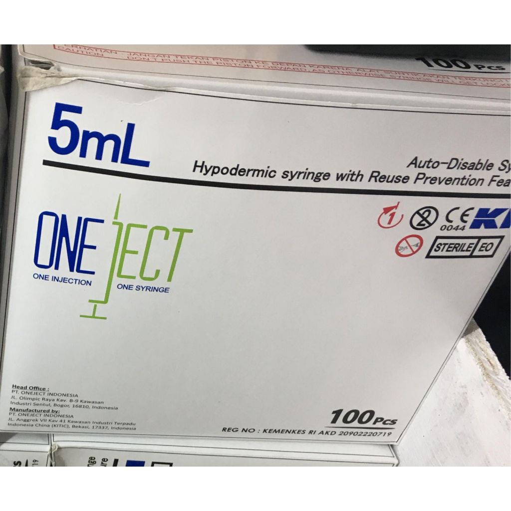 Oneject Syringe / Spuit 5 Ml Vaksin Hytrfu67
