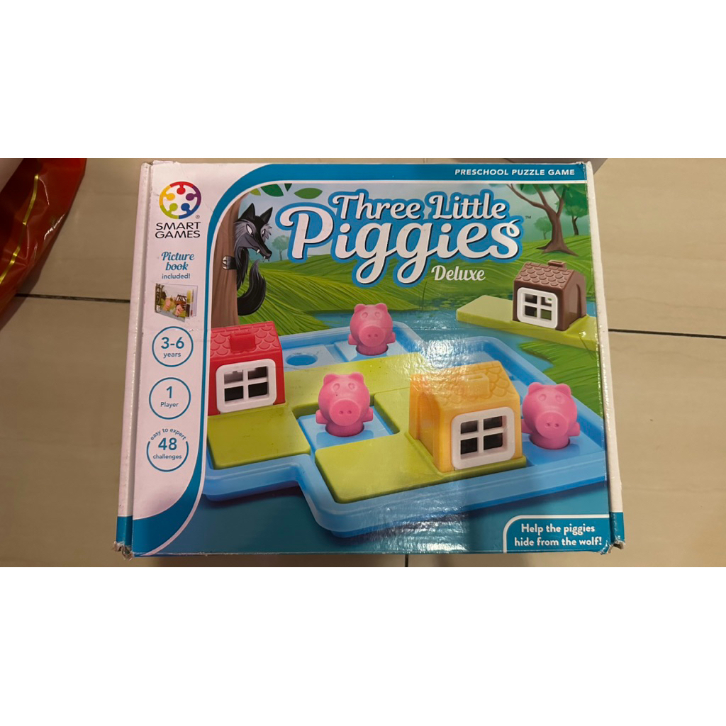 smart games three little piggies mainan edukasi anak preloved