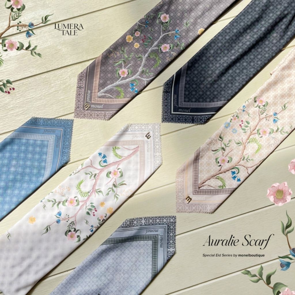 Monel - Scarf / Hijab / Segi Empat - AURALIE