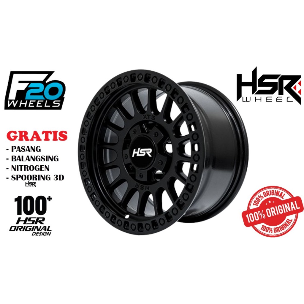 VELG MOBIL JEEP R15 PCD 5X139,7 TYPE HSR XTS05 R15X8 H5X139,7 ET-15 SANDY MIDNIGHT BLACK