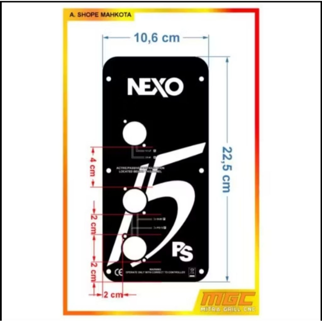 plat speakon nexo10,5X22,5