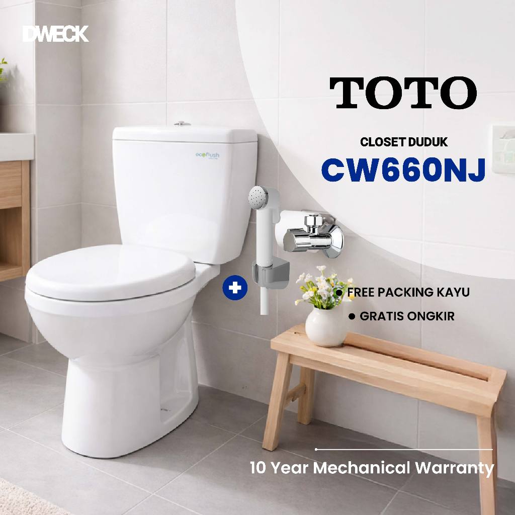 DWECK - TOTO Toilet Kloset Duduk Closet Duduk WC Duduk CW660NJ