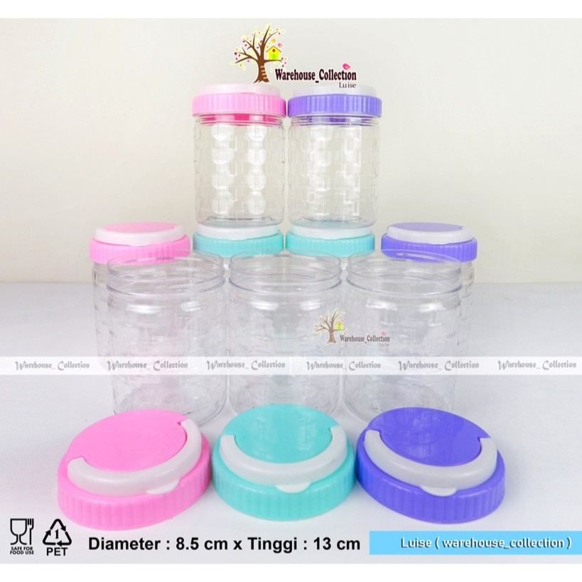 [6 & 12 pcs] Toples Cherin Anyam 800 Cornelius //Wadah Cemilan Plastik Lucu Kue Lebaran Snack Permen