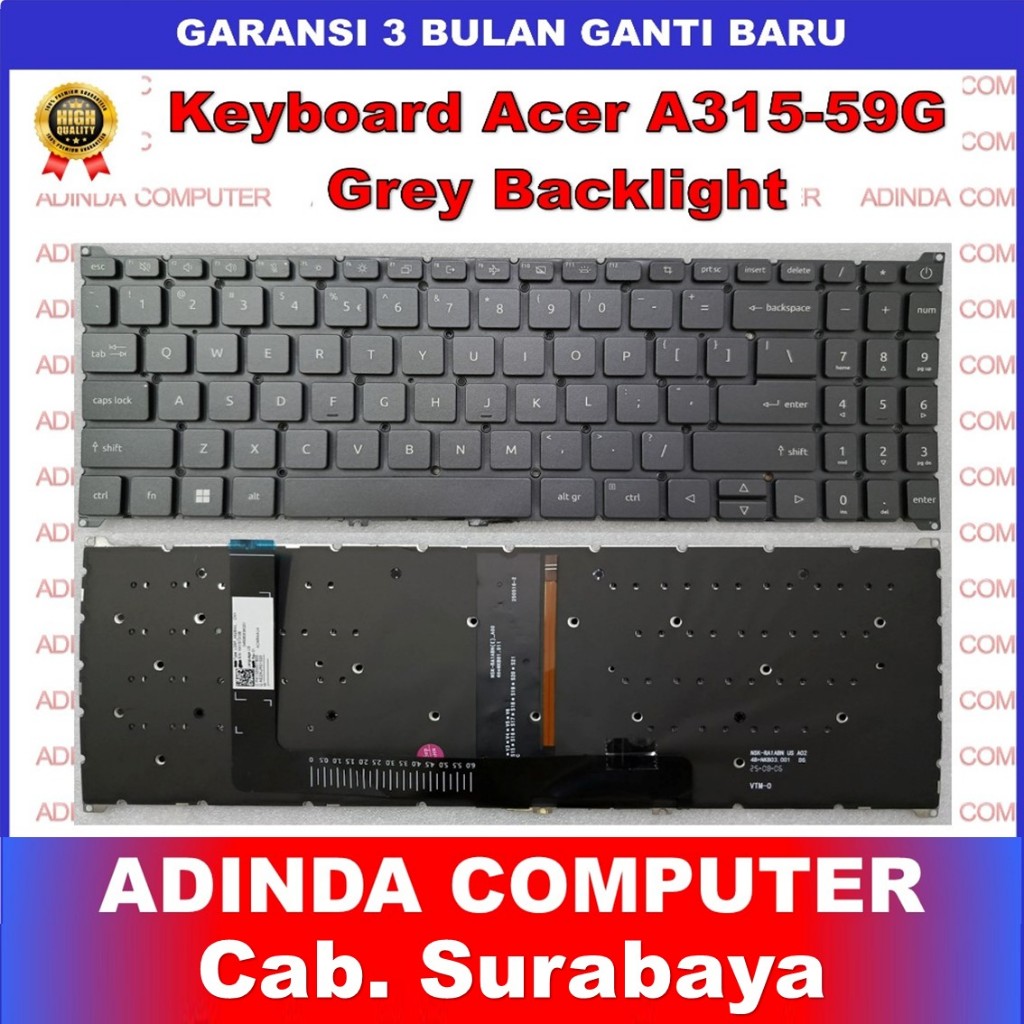 Keyboard Acer Aspire 3 A315-24 A315-24p A315-24PT A315-24T A315-59 A315-59UB A315-59G