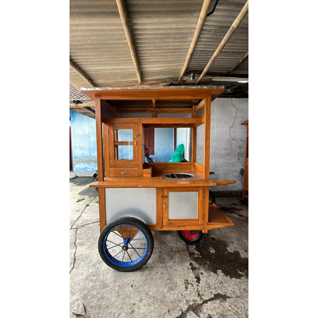 gerobak bakso keliling atau gerobak bakso dorong