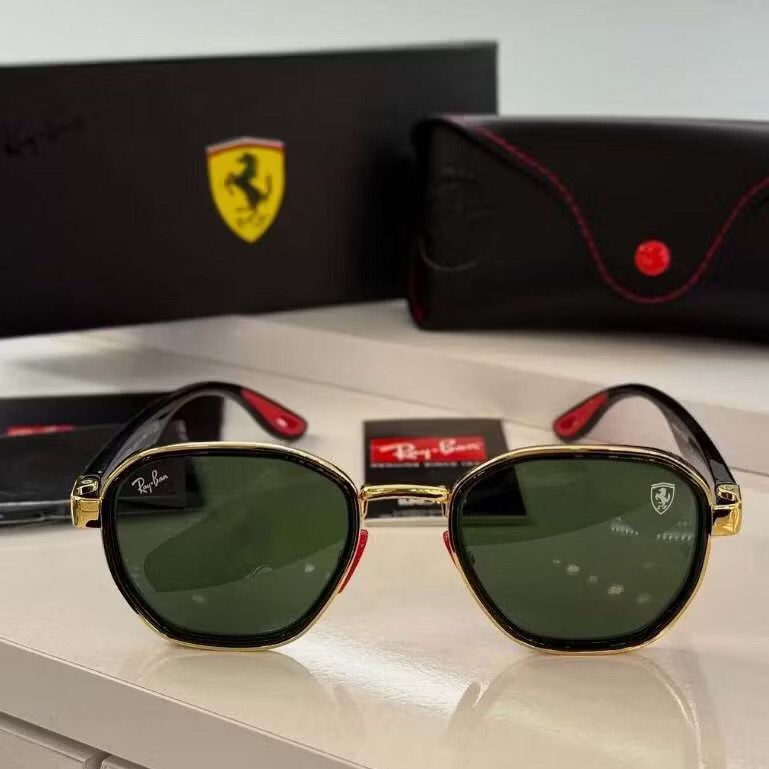 Kacamata RayBan Scuderia Ferrari RB3674 - M F031/71 145 Gold Dark Green Original