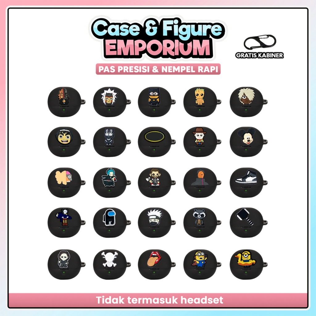 [SC] SoundPeats Clear Karakter Premium Softcase Soundpeats Clear & Jibbitz Karakter Case Sillicon02