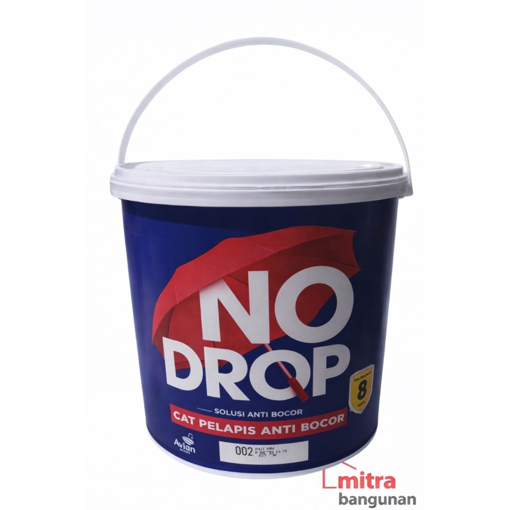 No Drop Cat Anti Bocor Abu-Abu 1kg / 4kg – Pelapis Tembok & Atap