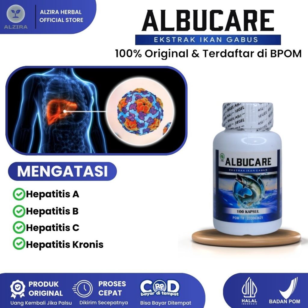 Obat Hepatitis A,B & C Hepatitis Kronis  -  Albucare 100% HALAL BPOM