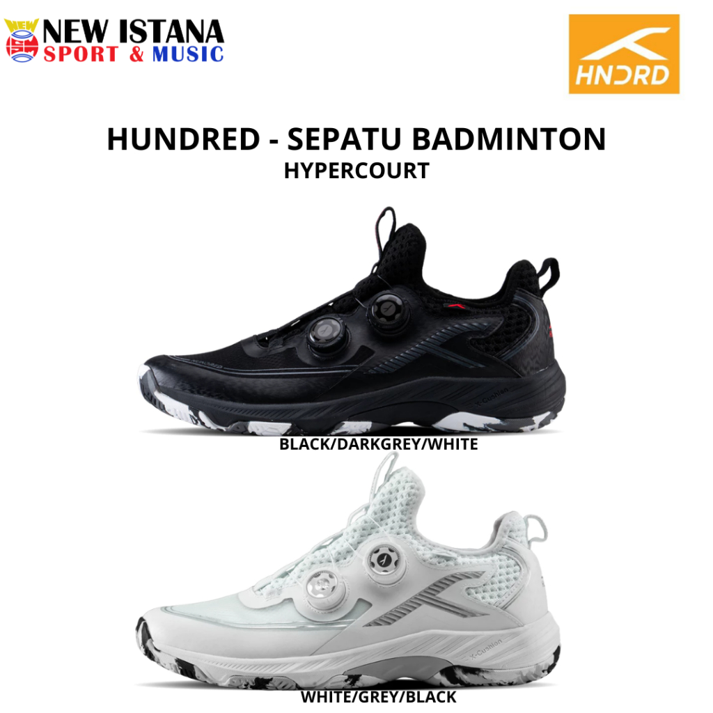 Sepatu Badminton Hundred HYPERCOURT ADAPT BOA