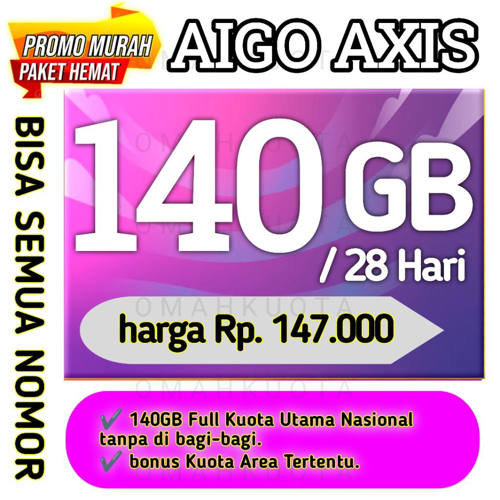 HOTPROMO ISI KUOTA AXIS 100GB FULL KUOTA UTAMA - PAKET KUOTA AXIS TERMURAH 100GB