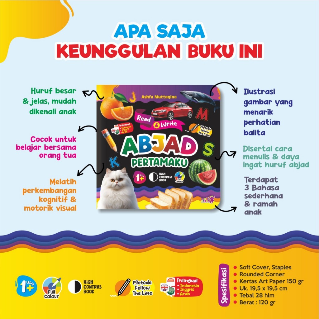 ABJAD Pertamaku Full Colour Usia 1+ Tahun