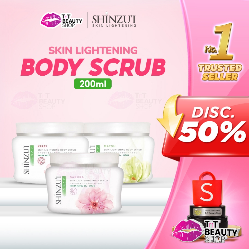 Shinzu'i Skin Lightening Body Scrub 200gr - Lulur - Shinzui | TnT Beauty Shop