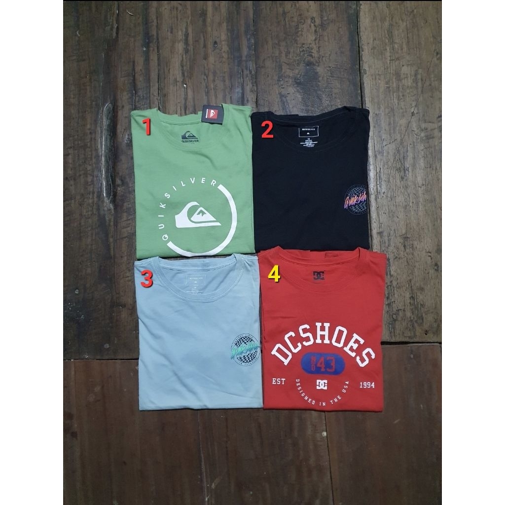 •size S• Kaos Quiksilver DC Original Baju Surfing Skate