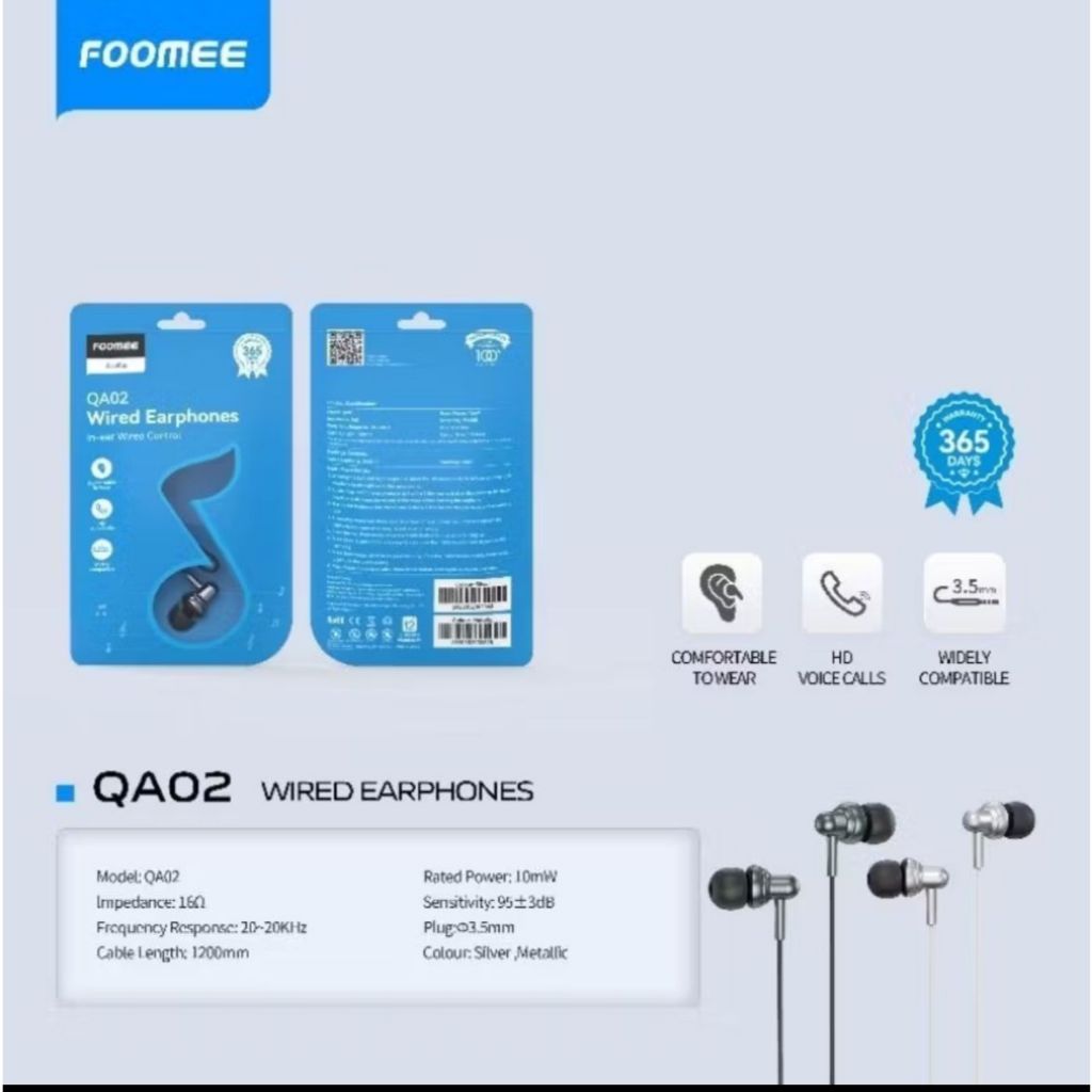 Headset FOOMEE QA02 Earphone Wired