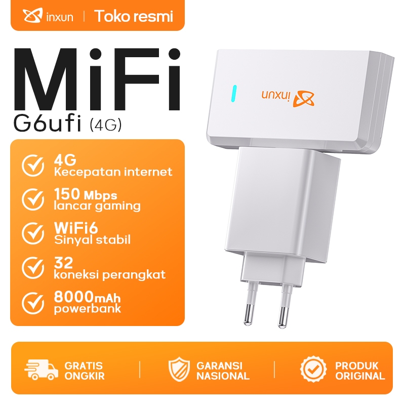 XINXUN G6 Pocket Wifi Portable WiFi6 4G LTE 32 Perangkat Charger Nano SIM
