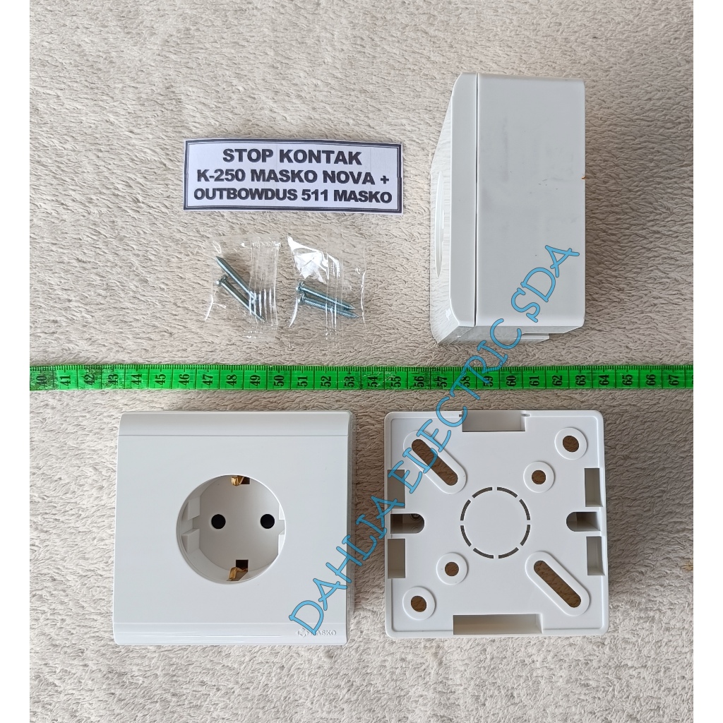 SAKLAR,STOP KONTAK MASKO NOVA + OUTBOW DUS 511 MASKO