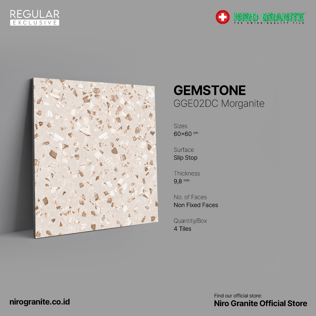 NIRO GRANITE 1st Grade - Gemstone Deco GGE02DC - Slip Stop - 60 x 60