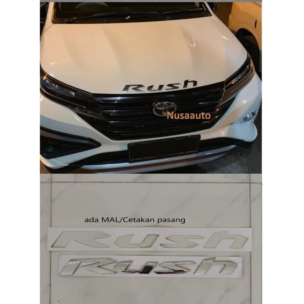 Logo/Emblem Kap Mesin Engine Hood Toyota RUSH  Besar Chrome