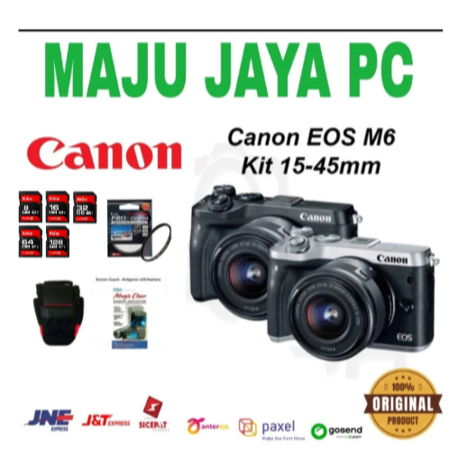CANON EOS M6 KIT 15-45MM KAMERA MIRRORLESS BARU ORIGINAL