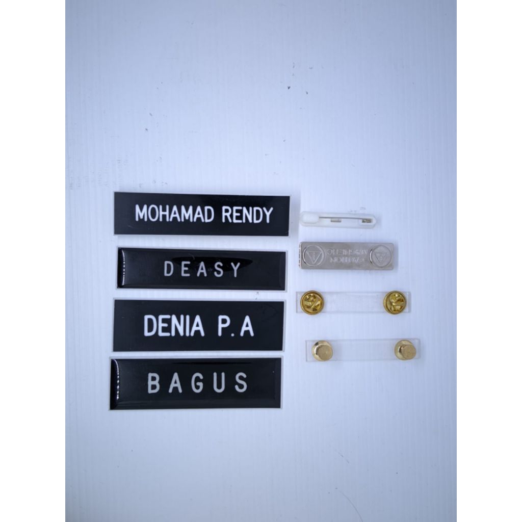 papan nama glossy/papan nama akrilik murah/nama dada/PNS/Name tag