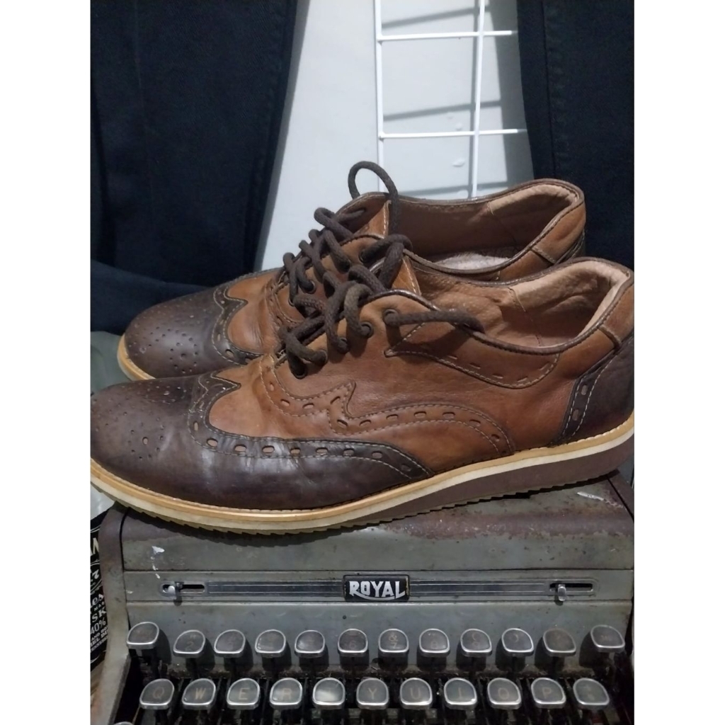 sepatu kulit wingtip spain (spanyol)