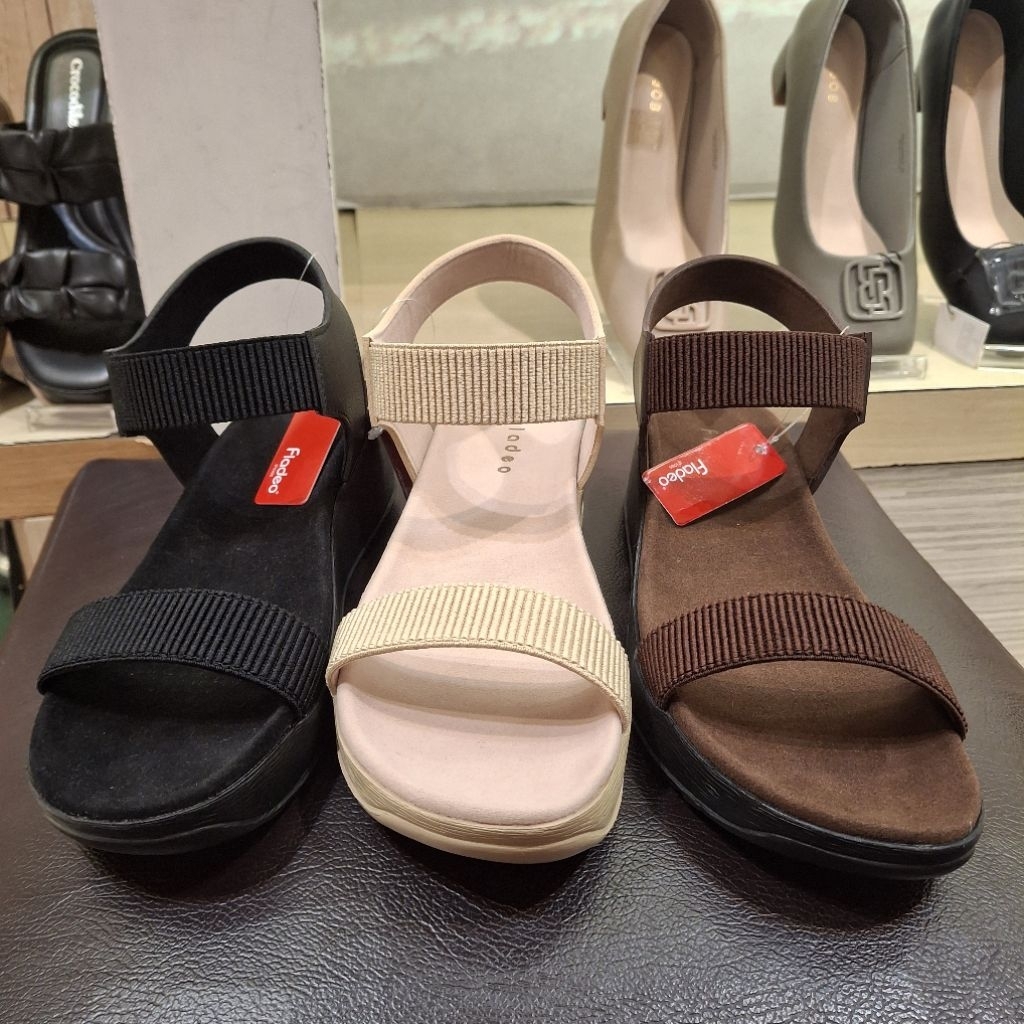 Fladeo new arrival sepatu sandal wedges 4cm wanita ringan & ori size 36-40