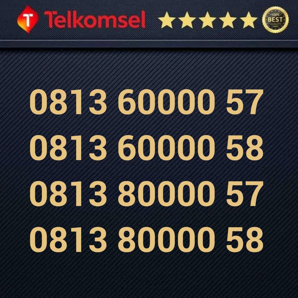 kartu Perdana SIMPATI 11 Digit - Nomor Cantik - 0813 60000 57 0813 60000 58 0813 80000 57 0813 80000