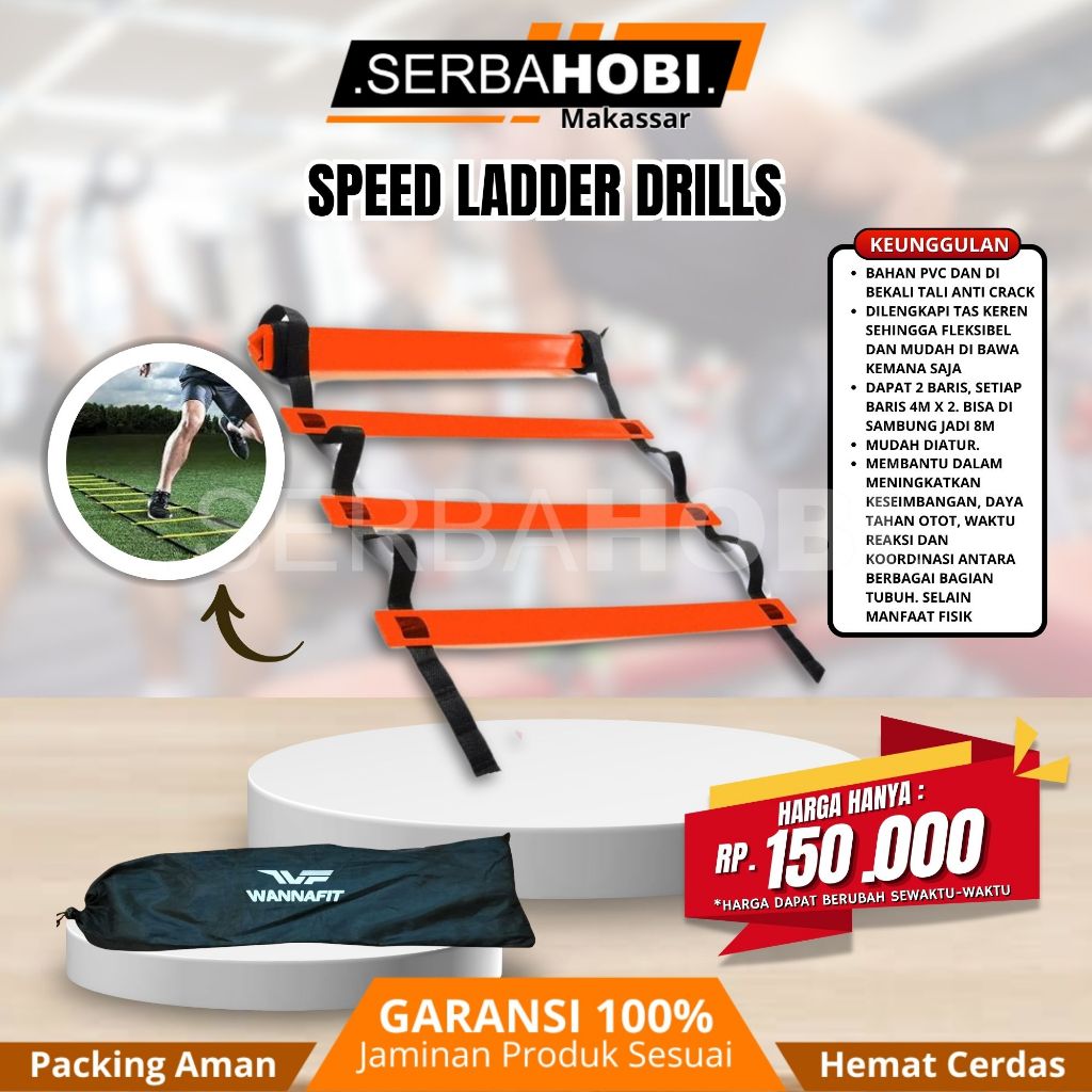 Alat Latihan Ketangkasan Sepak Bola/Futsal Ladder Drill