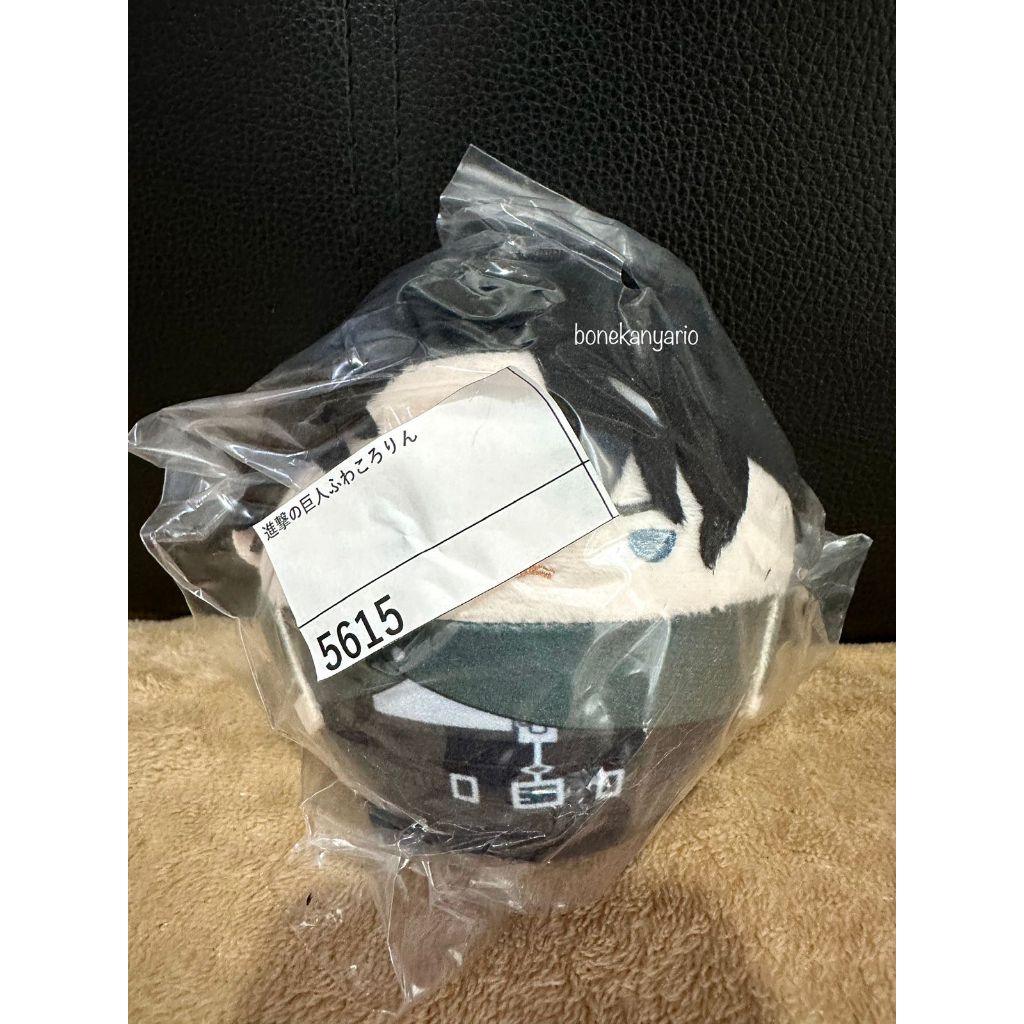 Boneka Attack on Titan Levi Fuwakororin Plush Original Banpresto Jepang Jean Sasha Eren AOT Keychain