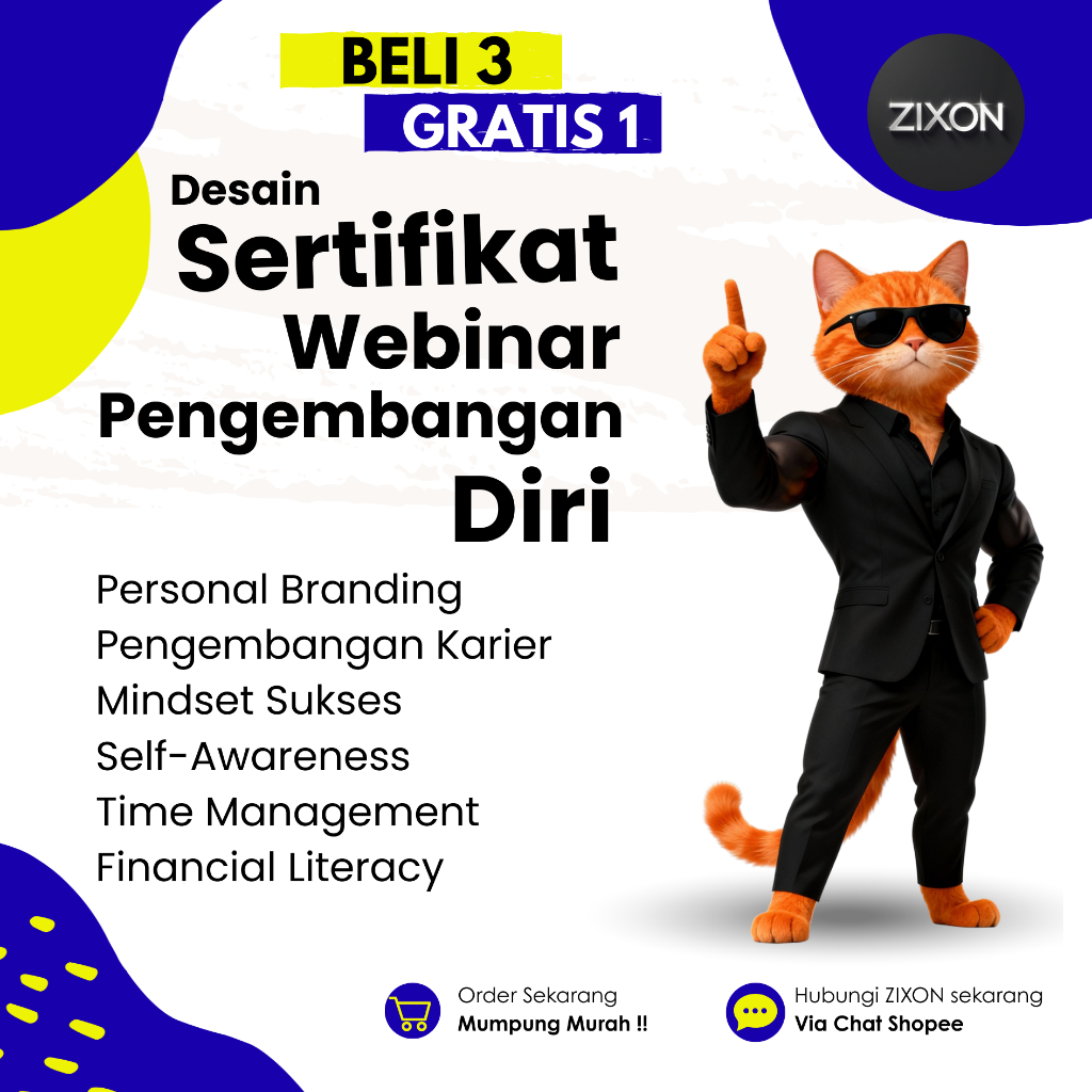 [Sertifikat Pengembangan diri] Sertifikat desain, Sertifikat webinar/seminar online