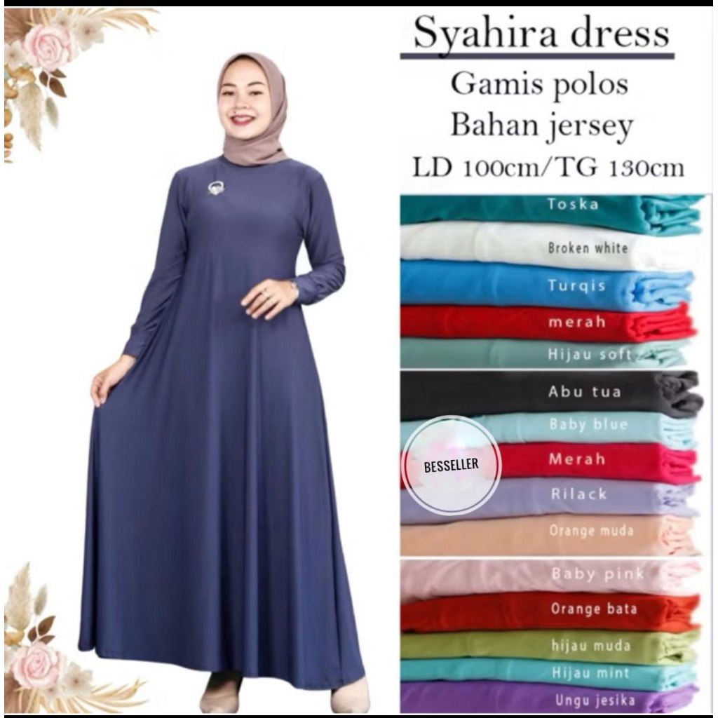 { PROMOSI GROSIR  } GAMIS JERSEY POLOS JUMBO XXXL // JERSEY PREMIUM TERMURAH Terlaris Dress Polos Fa