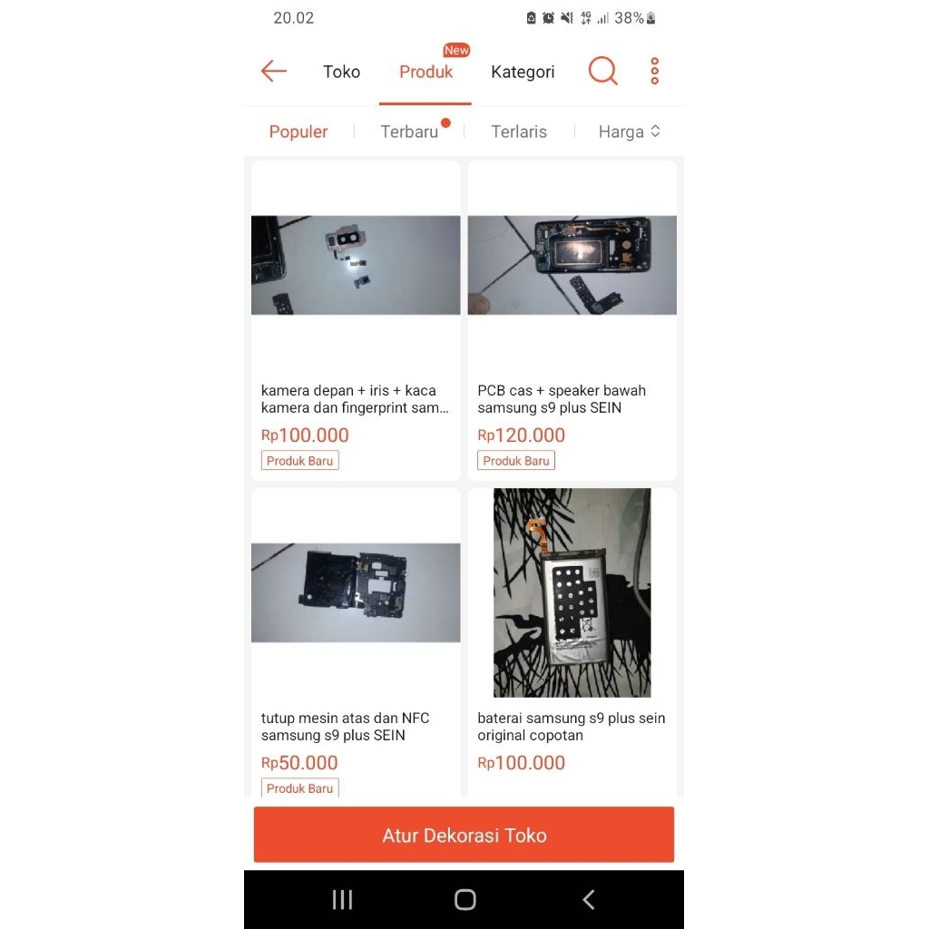 borongan dpt sprti di foto sparepart samsung s9 plus copotan SEIN