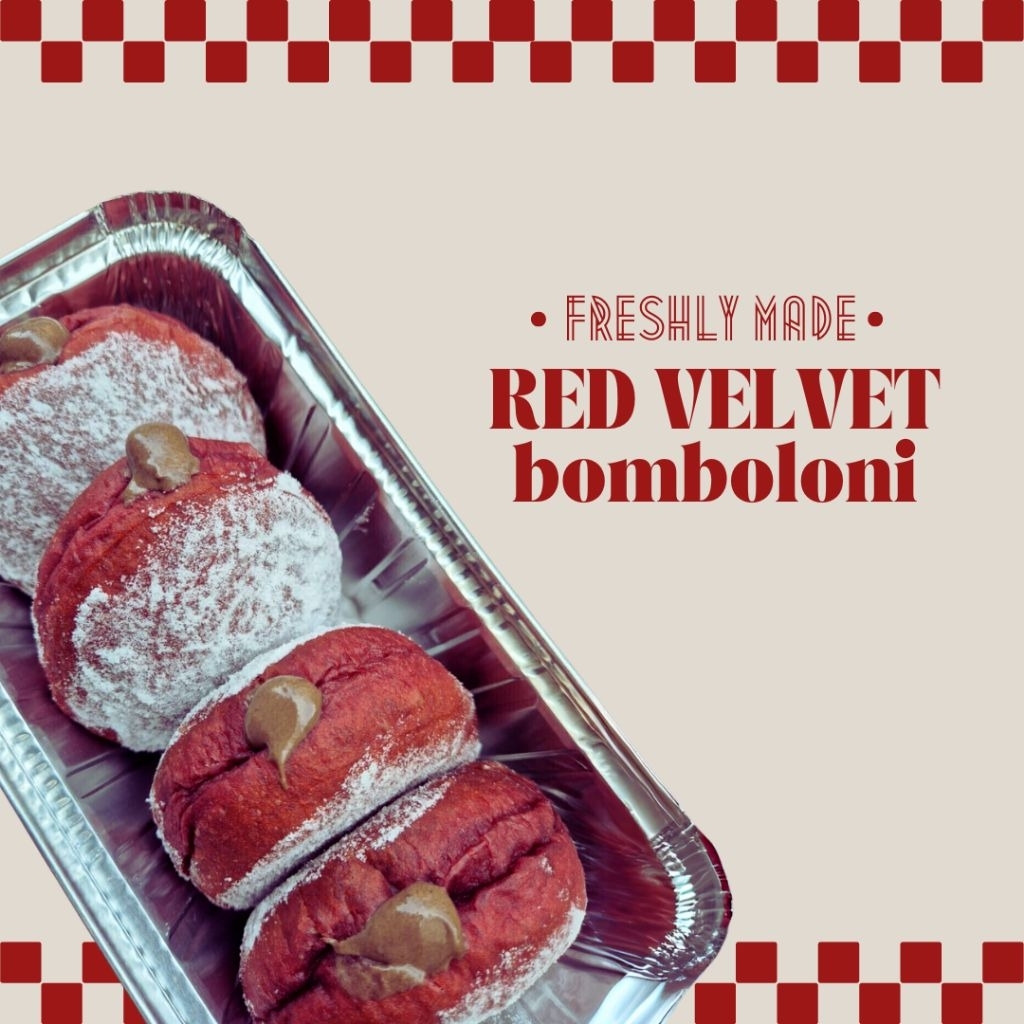 Bomboloni Red Velvet with Nutella Filling - 6pcs