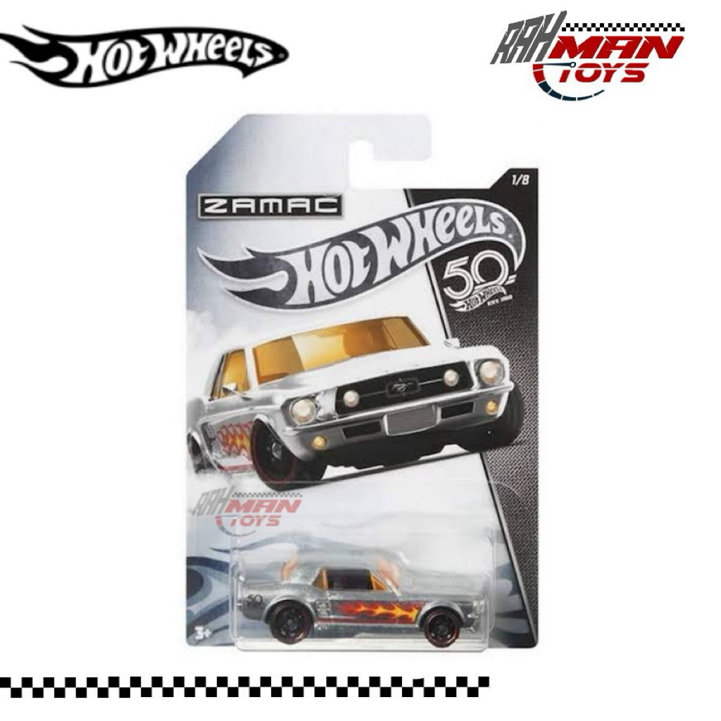 Hot Wheels '67 Ford Mustang Coupe 50th Anniversary Zamac Flames Series 2018